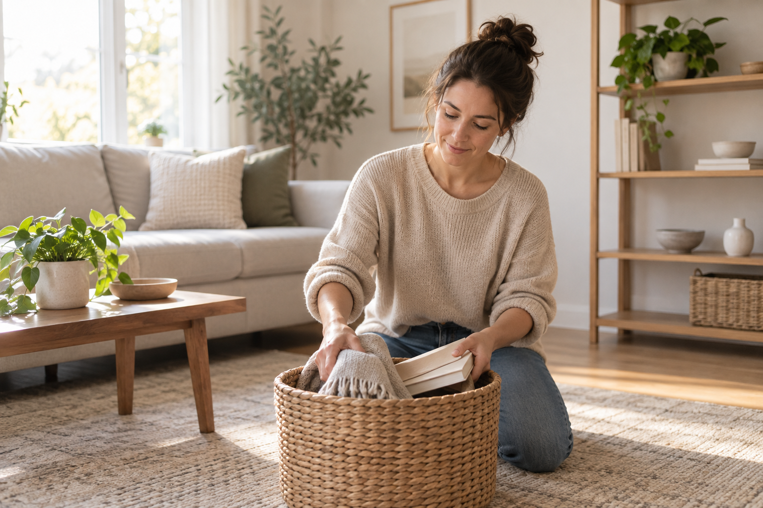 Decluttering When Overwhelmed: A Gentle 15-Minute Method for a Calmer Home